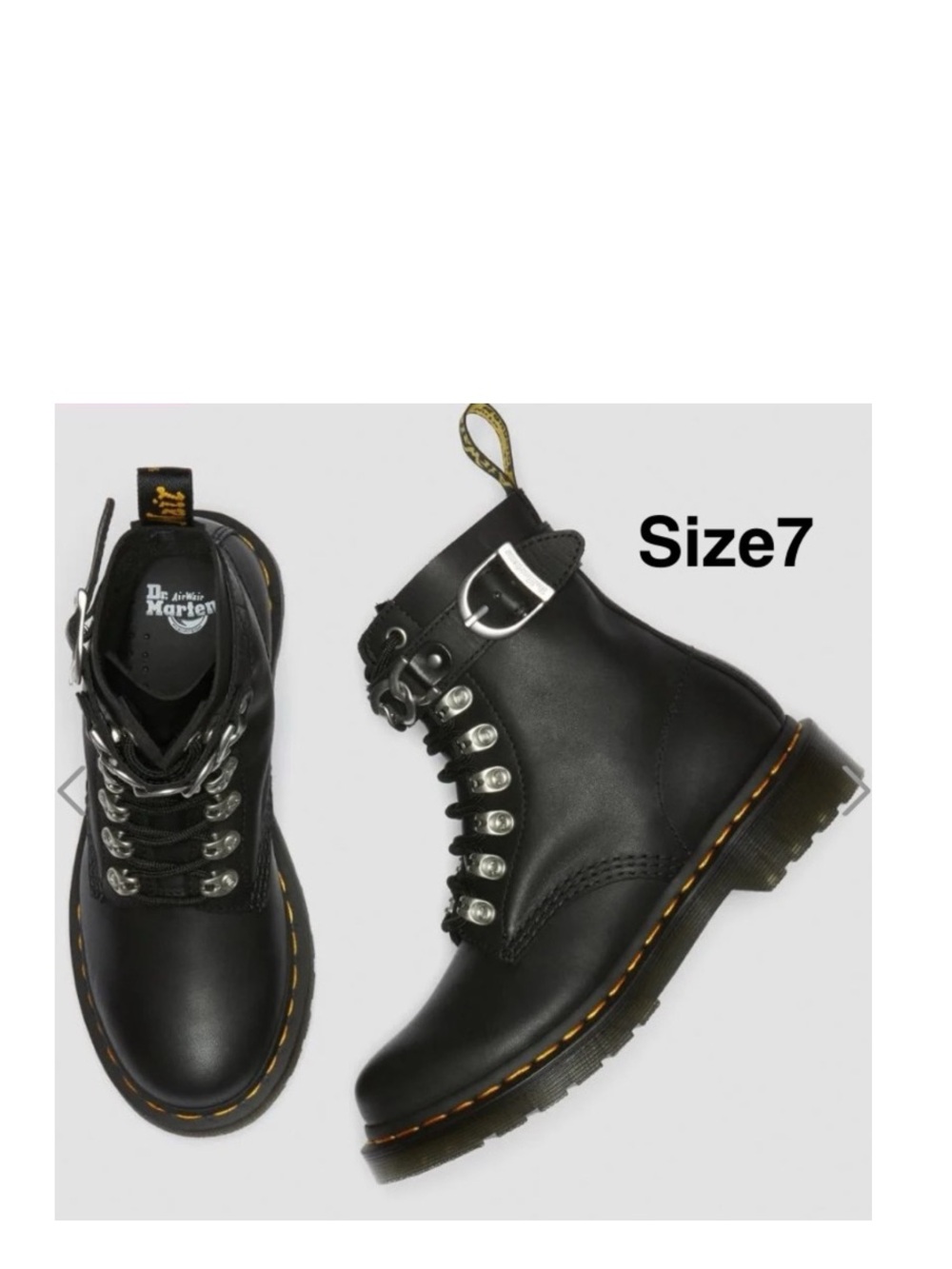 DR MARTENS 1460 PASCAL CHAIN LACE UP BOOTS Style #: R27266001 woman size 7⭐️⭐️